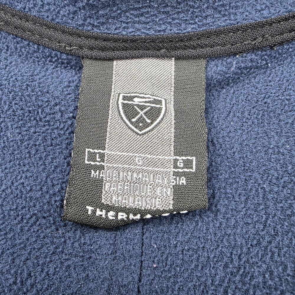 Nike Golf Jacket Mens Large Blue Therma-FIT 1/4 Zip Fleece Pullover Vintage Y2K - Picture 3 of 16